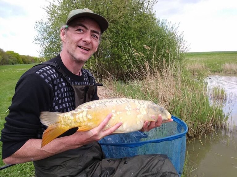 Simon Newcombe fishing, where the journey from fishing lakes to Otter Oasis began