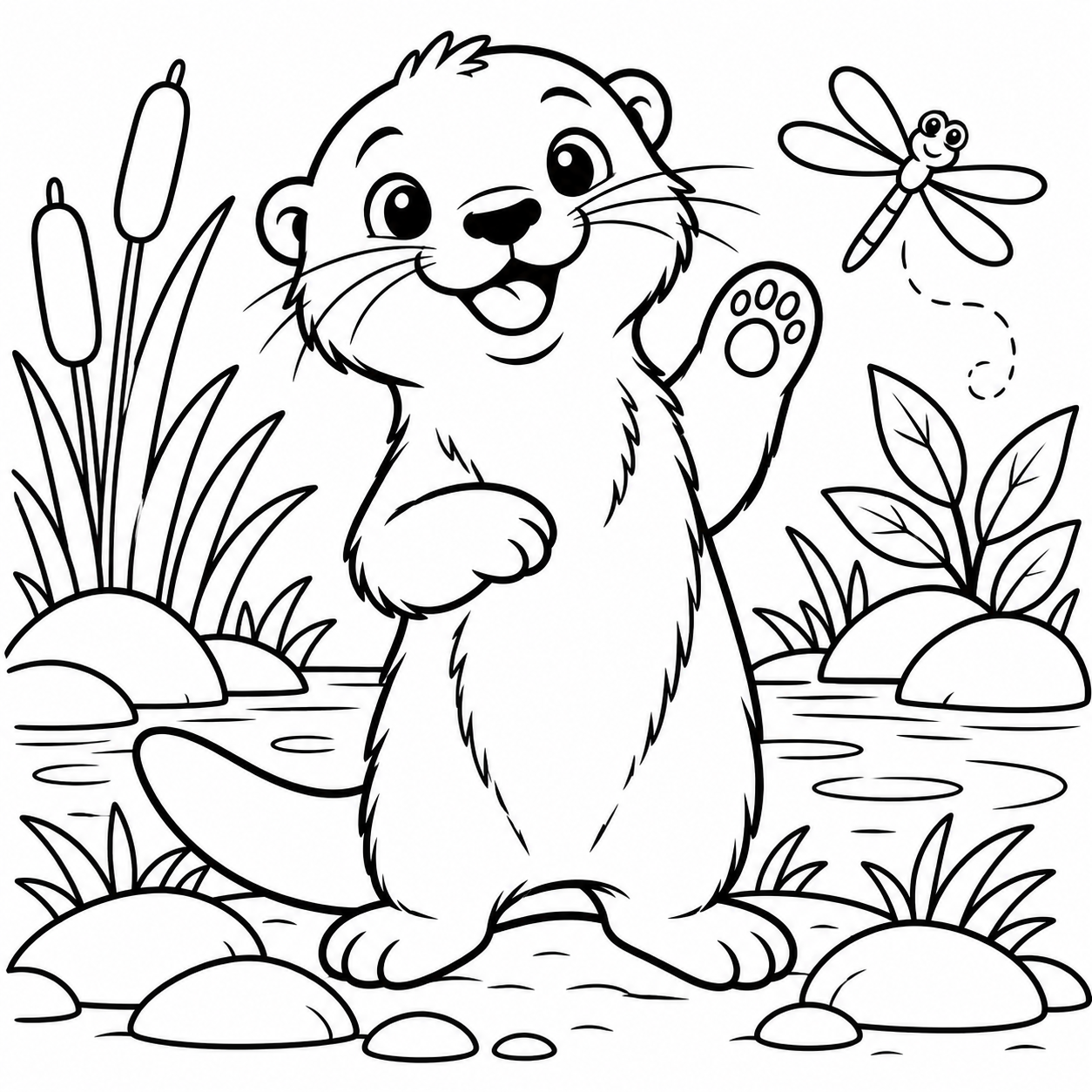 Otter Oasis Coloring Pages Collection - Image 5