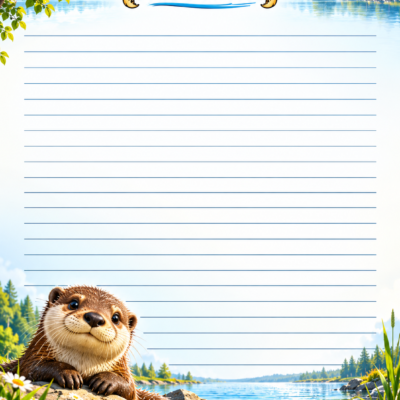 Otter Oasis Adventure Notebook – Printable PDF Download