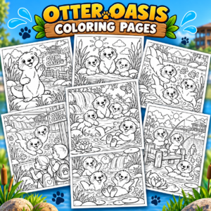 Otter Oasis Coloring Pages Collection